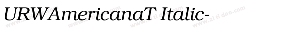 URWAmericanaT Italic字体转换